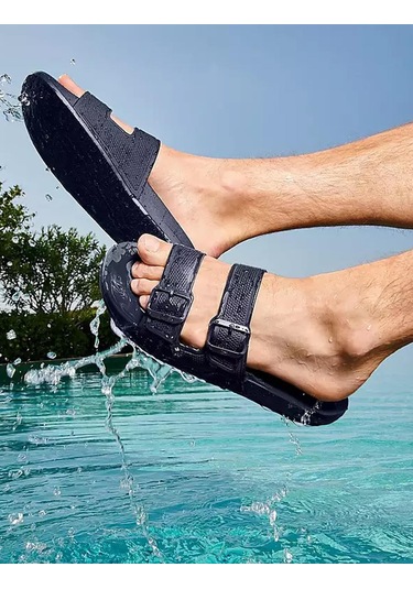 Fitflop İqushıon Gs9 Çift Tokalı Lacivert Erkek Terlik Lacivert