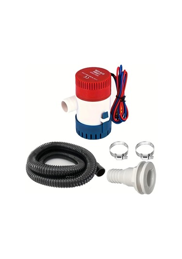 Honeybeeshop 1 Takım 1100 Gph 12v Bilge Pompası Boru Kiti Hortum 12 Klips Gövde Aksesuarları Balıkçı Tekneleri Küçük Sürat Tekneleri Yatlar İçin