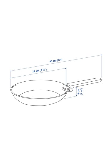 Ikea Mıddagsmat 24 Cm Kızartma Tavası 00545218 siyah