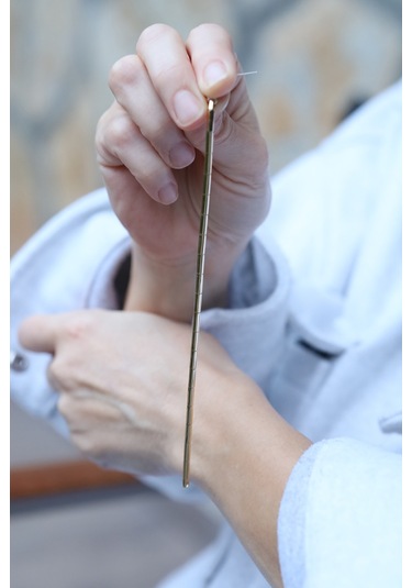 14 Ayar Altın Silindirik Düz Plakalı Bileklik Sarı Altın