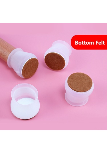 Yunboo 32 Adet Silikon Sandalye Ayak Koruması - Sürtünme Ve Gürültü Önleyici, Kolay Kurulum, Kaymamaz