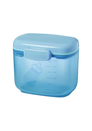 Geeroyoo Mavi Çift Katlı Muhafaza Kutu, Süt Tozu İçin Tamamen Kapalı, Nem Engelleme Ve Taze Tutma Özelliği, Taşınması Kolay