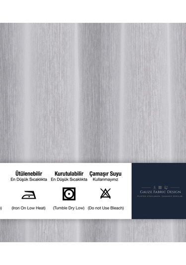 Gauze Fabric Design Bambu İpeksi Dokulu Tül Perde Normal Pile 1 X 2.5 Optik Beyaz