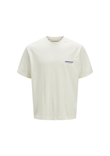 Jack & Jones Erkek Gögüs Ve Sirt Baskili Tişört - Union - 12273442 Sweet Corn Çok Renkli