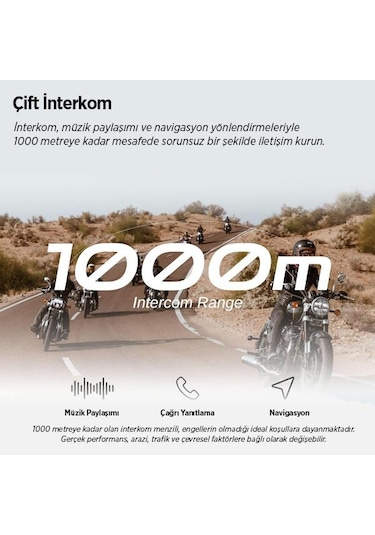 Blaıse Gt1 Bluetooth Motosiklet Intercom Siyah