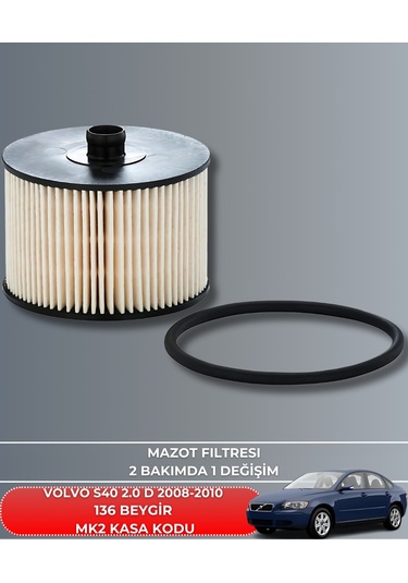 Volvo S40 2.0 D 2008-2009-2010 136 Beygir Mazot Yakıt Filtresi