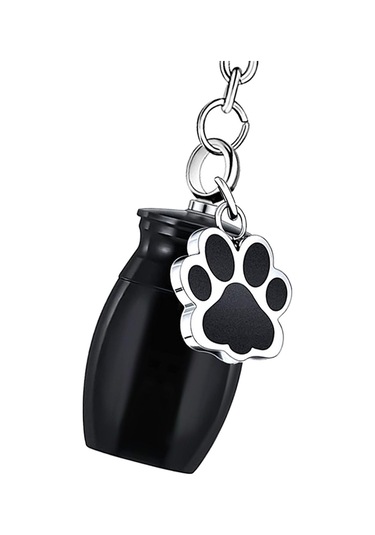 Homyl Urn Anahtarlık Ashes Hatıra Su Geçirmez Anıt Siyah Altın