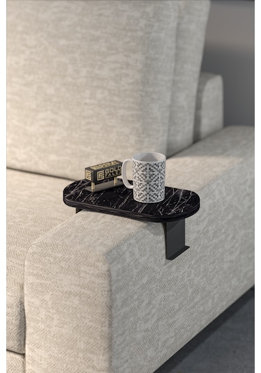 İkili Yan Sehpa Ayarlanabilir Tepsi Oval Dekoratif Bendir