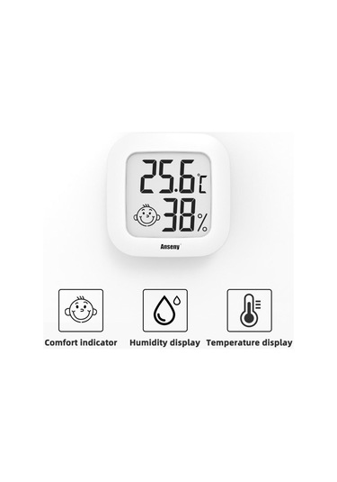 Beyaz Mini Lcd Dijital Termometre Higrometre Kapalı Oda Elektronik Sıcaklık Nem Ölçer Sensörü Ölçer Hava İstasyonu Ev İçin