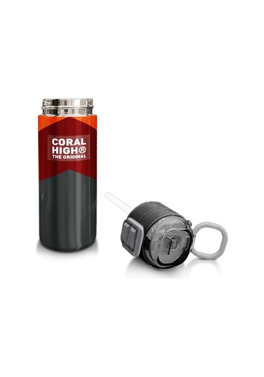 Coral High Kids Turuncu Bordo Desenli Pipetli Ve Direkt İçim Çelik Termos 500 Ml 31892 Turuncu - Mavi