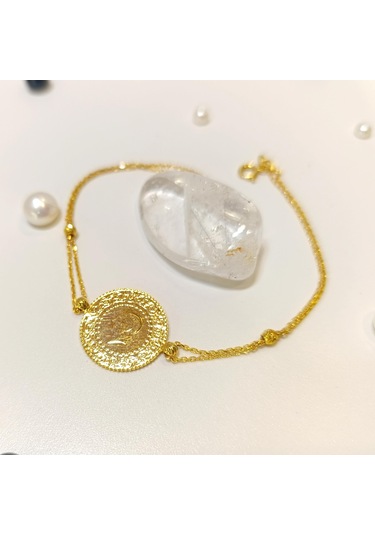 Çeyrekli Altınlı Zincirli Bileklik Altın Hd Videolu