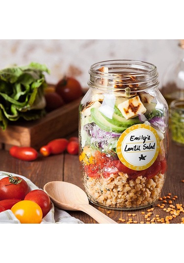 Maiyame Kırmızı 50mm 2 İnç Yazılabilir, Taşınabilir, Temiz Çıkarılabilir Boş Etiketler - Cam Kavanoz Stickerları, 500 Adet/rulman