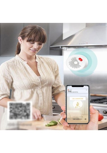 Moveevo Tuya Wifi Gaz Alarmı: Çoklu Gaz Algılama, Yüksek Performans, Uzaktan İzleme, Çift Uyarı Sistemi Ve Şık Tasarım