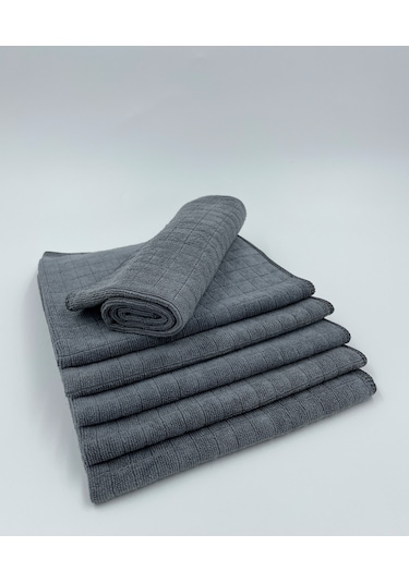 LiveBlue MissClean Mikrofiber Mutfak Bezi Gri 5'li 40 x 40 CM