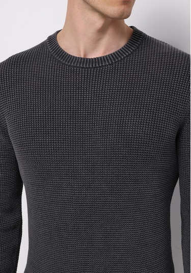 Colins Regular Fit Yuvarlak Yaka Jakarlı Erkek Antrasit Kazak Cl1076731 Q1.v2 Ant Antrasit