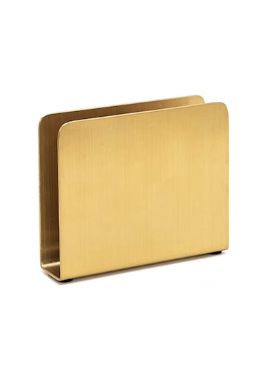 Geeroyoo Altın Renkli Çelik Masaüstü Peçete Tutucu - Mutfak Ve Yemek Masası İçin Bağımsız Peçete Dağıtıcı Altın