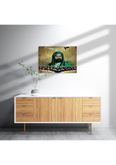 Cakasepetim Hz Ali Ve On İki İmamlar Ahşap Mdf Tablo