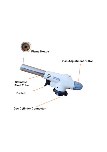 Jeemson Mutfak Fırınlama Ve Kamp Izgarası İçin 1350 C Yüksek Sıcaklıkta Çalışan Metal-plastik Konstrüksiyonlu Tezgah Alevi Torçu Çok Renkli