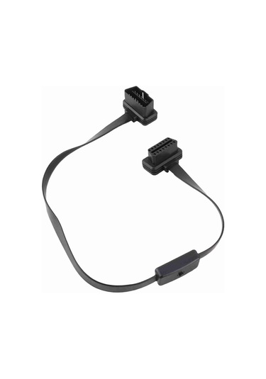 Springsun Obd2 16pın 60cm Uzatma Kablosu, Erkek-bayan Bağlantı, Tam Pimli, On/off Anahtarlı, Abs Malzeme, Araç Tanı Cihazı Bağlantısı