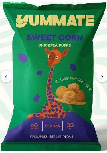 Vegan Glutensiz Süt Mısır Aromalı Fırınlanmış Nohut Cipsi 28 Gr
