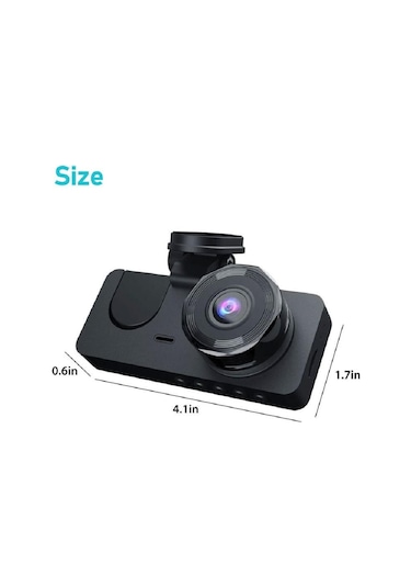 2 İnç 3 Kameralı 1080p Yol Kayıt Araç Kamerası Araç Kamera