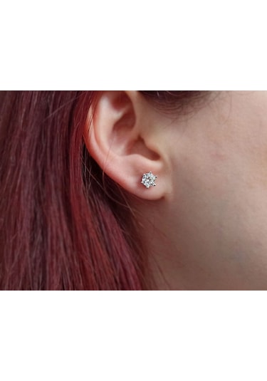 Sirius E Renk 1.40 Karat Pırlanta Tektaş Küpe 0823E0035