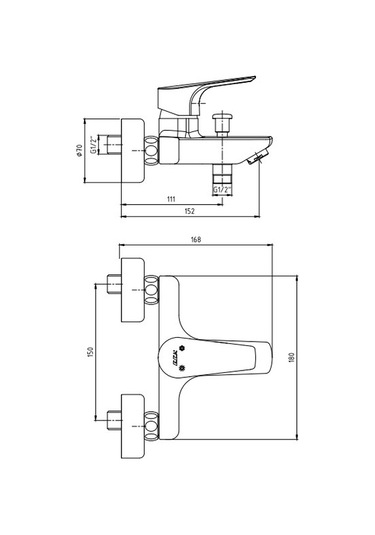 Eca Niobe Banyo Bataryası T-May Banyo Sümbül Kare Tepe Duş Takı Krom