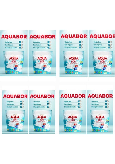 Aquabor Doğal Mineralli 8 Paket Bulaşık Tableti 8 30 Kapsül 81482582
