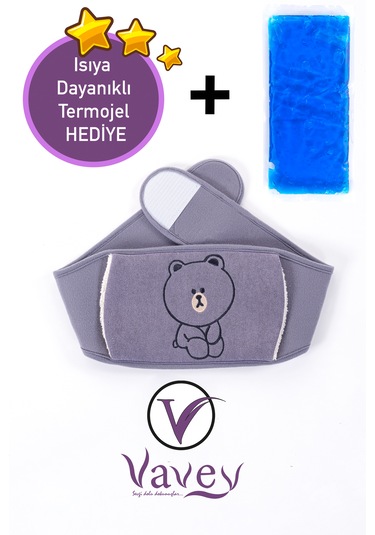 Vavey Sıcak Su Torbası Regl Kemeri Mor + Termojel