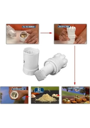 Wondernest Sarımsak Sarımsak Presi, Jialan Fonksiyonlu Dilimleyici, Çok Beyaz Lv Beyaz