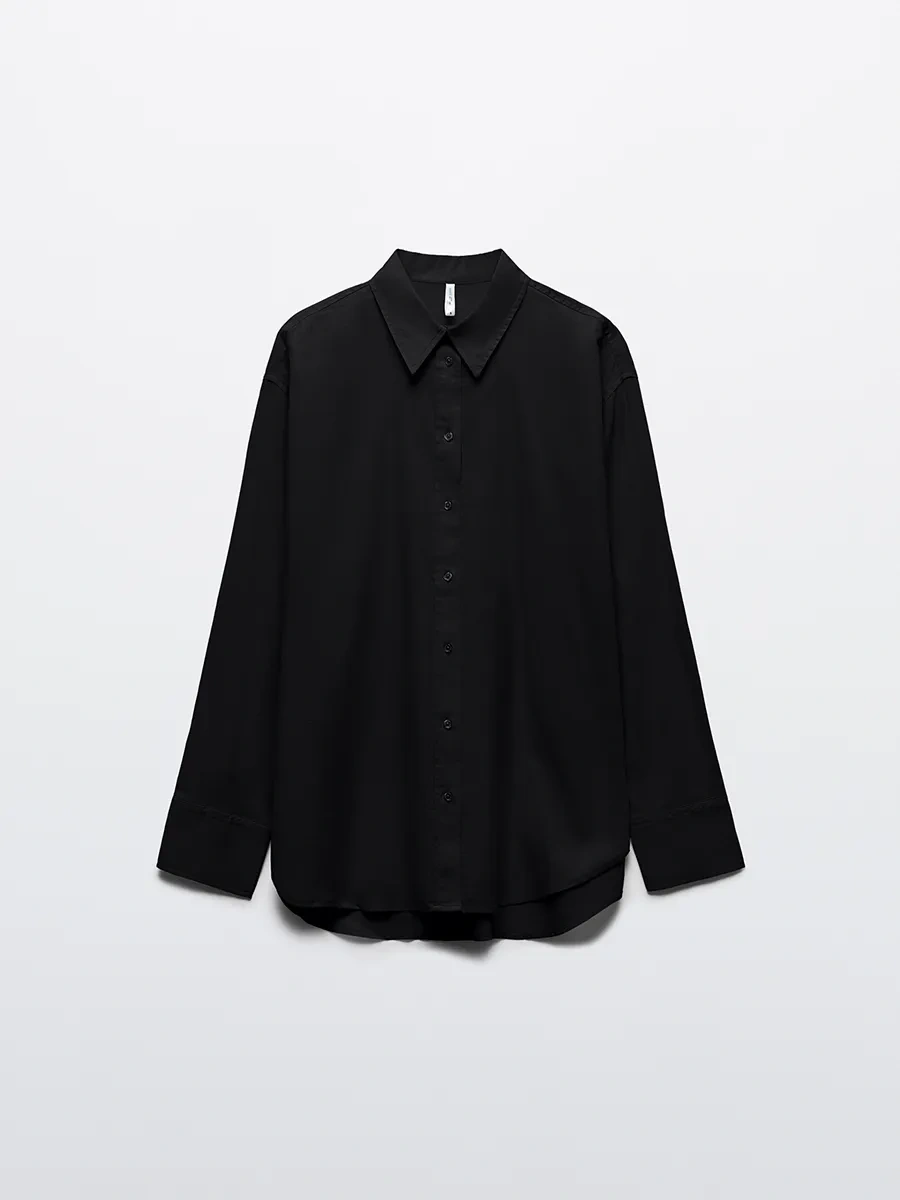 Befree Pamuk Ve Keten Oversize Gömlek 335443595 Siyah