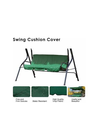 Moveevo Üç Koltuklu Bahçe Salıncak Koltuk Örtüsü - Su Geçirmez Ve Solmaz 190t Poliester Kumaş Kahve Renkli Kahve