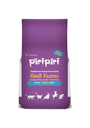 Pisipisi Bebek Pudralı Topaklaşan İnce Bentonit Kedi Kumu 2 x 10 KG