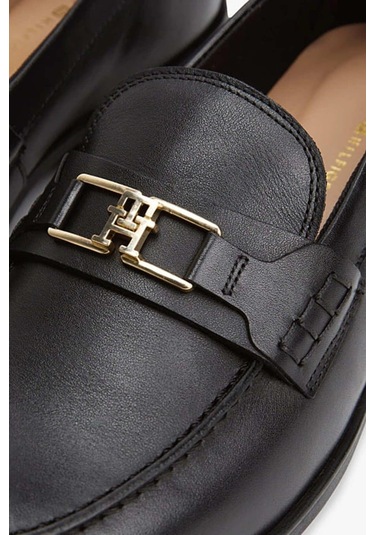 Kadın Metal Tokalı Makosen Ayakkabı - Siyah-9060 Triple Black