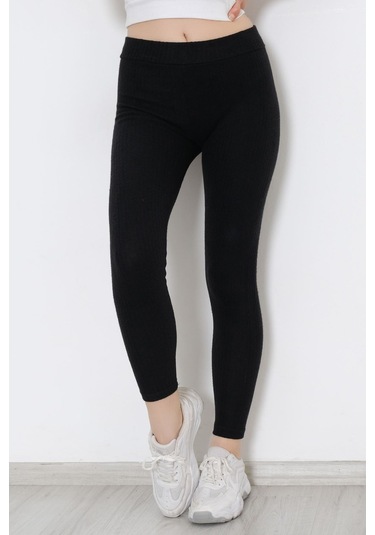 Mokashopin - Örme Kaşe Tayt Siyah - 10158.1567. 001