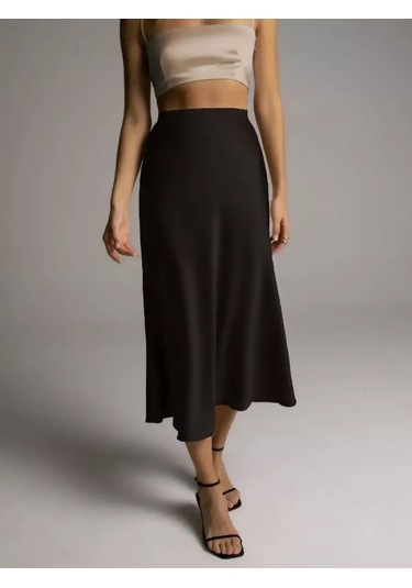 Darrı Wear Saten Midi Etek 244624638 Siyah