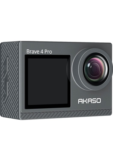 Akaso Brave 4 Pro Dual Screens 4K 30Fps Wi-Fi Aksiyon Kamera ve Süper Aksesuar Seti (Akaso Türkiye 2 Yıl Garantili)