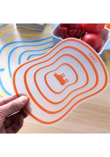 Esnek Şeffaf Kesme Tahtası Mutfak Pp Sınıflandırma Doğrama Tahtası Sebze Et Kesme Tahtası Mutfak Aksesuarları Sarı