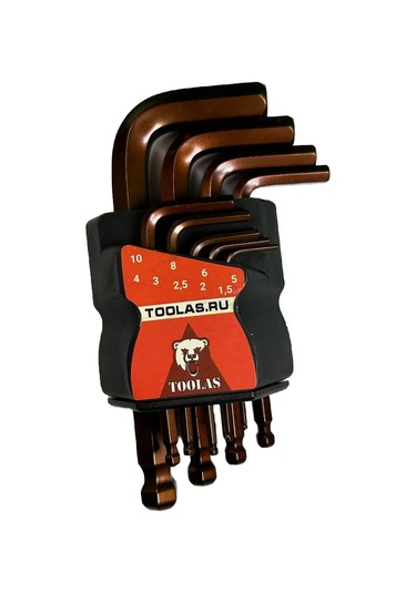 Toolas 9 Parçalı Kısa Köşe Altıgen Anahtar Seti 320889803