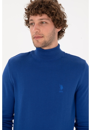 U.s. Polo Assn. Erkek Saks Kazak /triko 50288887-vr045 Saks Mavi