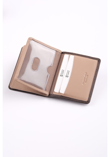 Ancora Leather Hakiki Deri Kartlık-26207 Kahverengi - Camel