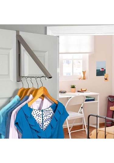 Dancemonkey Cbtx Matkapsız Metal Kapı Kancası, Katlanabilir Elbise Askısı Ve Düzenleyici - Beyaz Beyaz