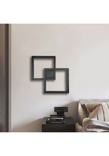 Framer 26x26cm Samsung Ledli 2'li Kare Aplik Mat Siyah