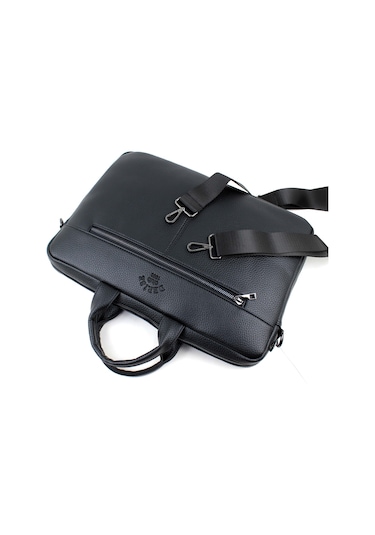 Siyah Omuz Askılı Dosya Evrak 15.6 İnc Laptop ve Evrak Çantası Siyah