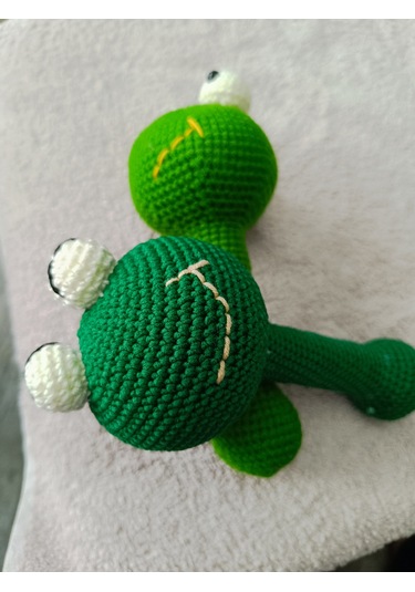 Çıngırak Kurbağa Amigurumi Yeşil