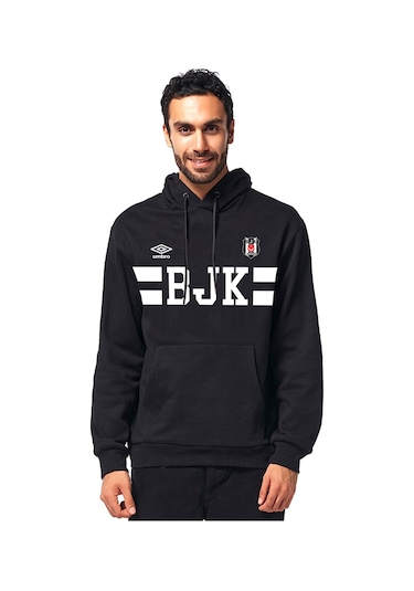 Umbro Beşiktaş Kapüşonlu Erkek Siyah Basketbol Sweatshirt 2024/25 Siyah