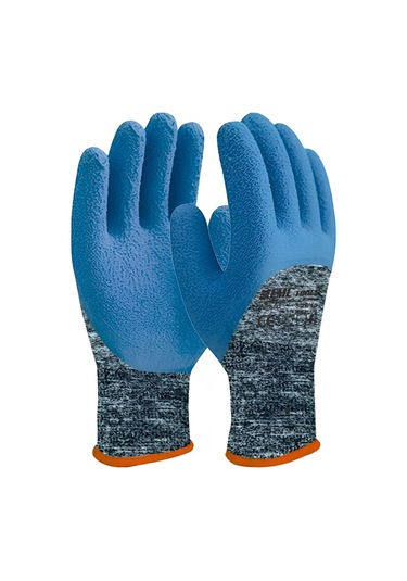 Cmc 3/4 Eldiven Gri - Mavi Dalgalı 1747 12 Adet -7418