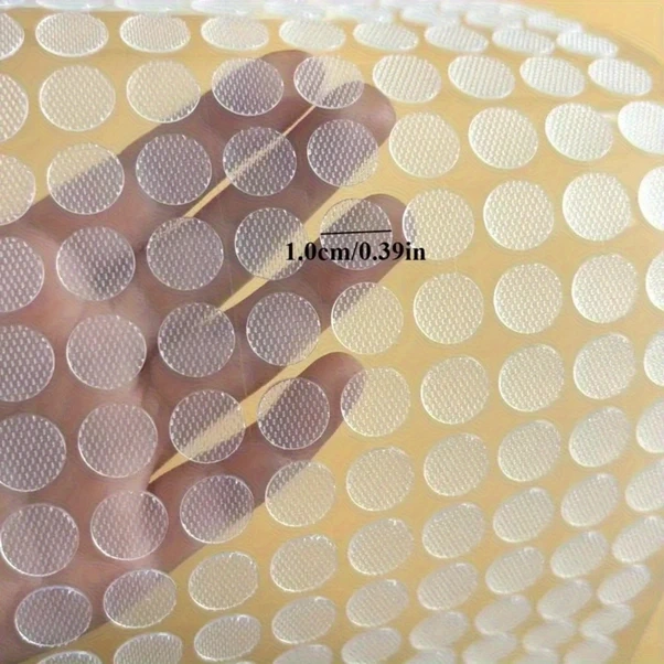 Gateesat 100 Adet 0.39 İnç Siyah Beyan Şeffaf Çift Taraflı Yapışkan Bant