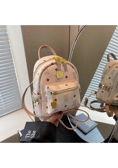 Lyon Sırt Çantası Kadın Sırt Çantası Yaz Modası Gelişim Öğrenci Günlük Çanta - Beyaz Beyaz