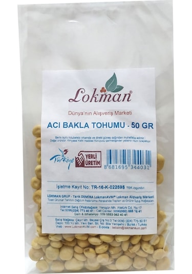 Lokman Acı Bakla Tohumu 50 G